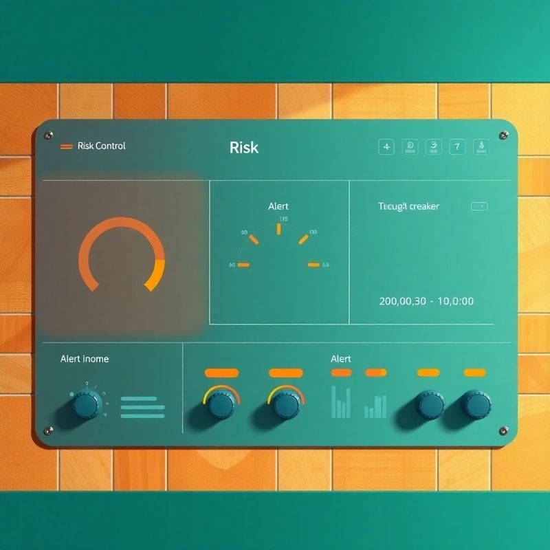 Panel de control de riesgo con umbrales y alertas activas